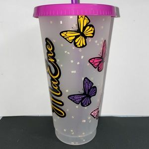 Confetti color changing reusable cold cups